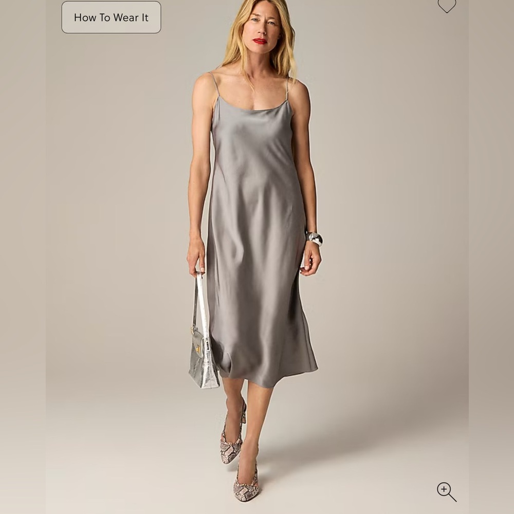 J.Crew Gwyneth slip dress in luster charmeuse